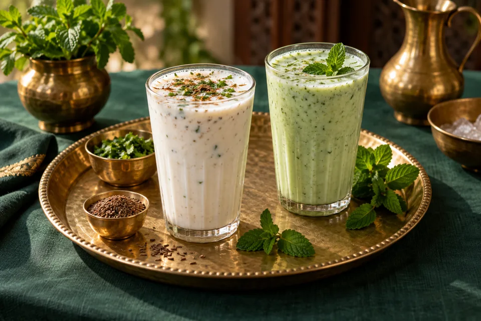 Masala and mint chaas