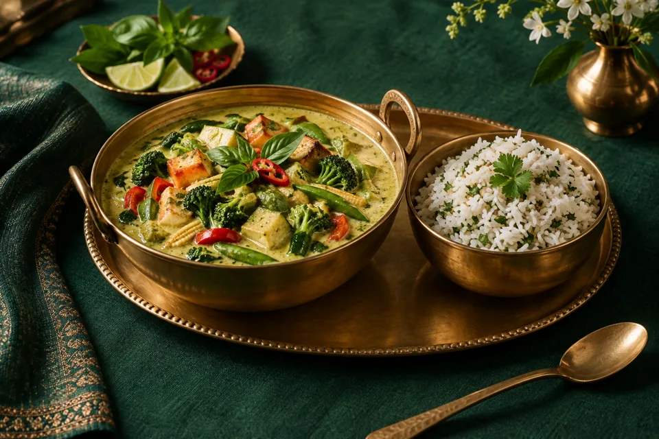 Vegetarian Thai green curry